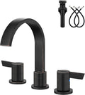 Aolemi Bathroom Faucets 3 Hole, 8 Inch Widespread Waterfall Bathroom Sink Faucet by Aolemi