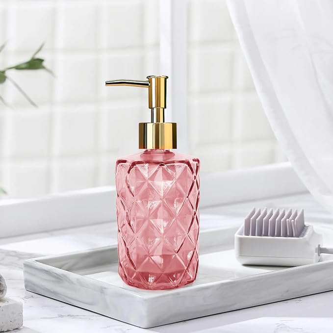Glass Soap Dispenser with Gold Pump, Bathroom Soap Dispenser, 330ml Hand Foam - Image 5