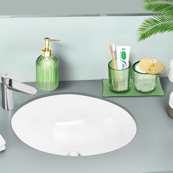 Haturi Bathroom Accessories Set, Toothbrush Holder, Qtip Holder, Vanity Tray - Image 7