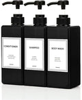 Modern Shampoo and Conditioner Dispenser Refillable Pump Bottle Set Empty by DIDROOM