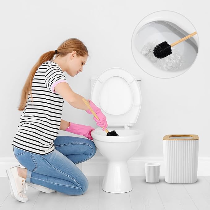 Bathroom Accessory Set, 9-Piece White Bathroom Set - Image 3