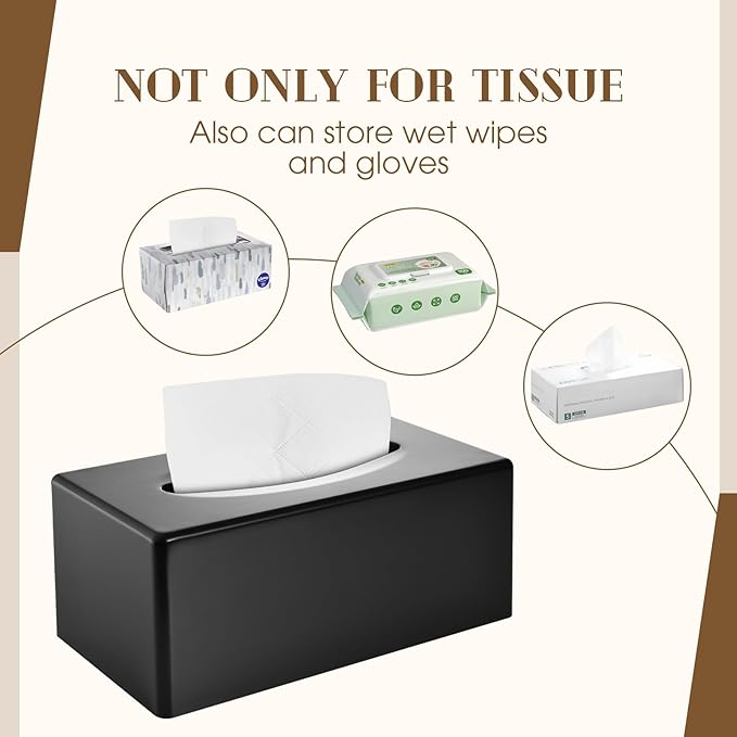 Tissue Box Cover, Rectangular Facial Tissue Holder - Image 6