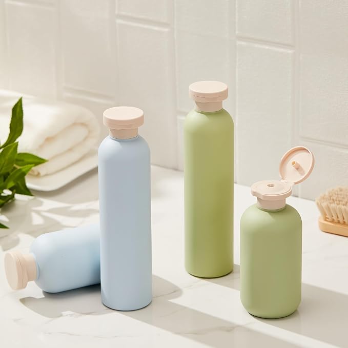 Qeuly Squeeze Bottles with Pump Dispenser and Flip Cap, 8.8 oz Refillable - Image 5