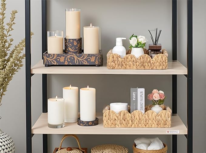 Decorative Toilet Paper Storage Basket, Modern Farmhouse Home Decor Scalloped - Image 6