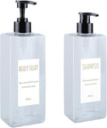 Shampoo and Conditioner Dispenser Modern Refillable Shampoo Pump Bottles by Unknown