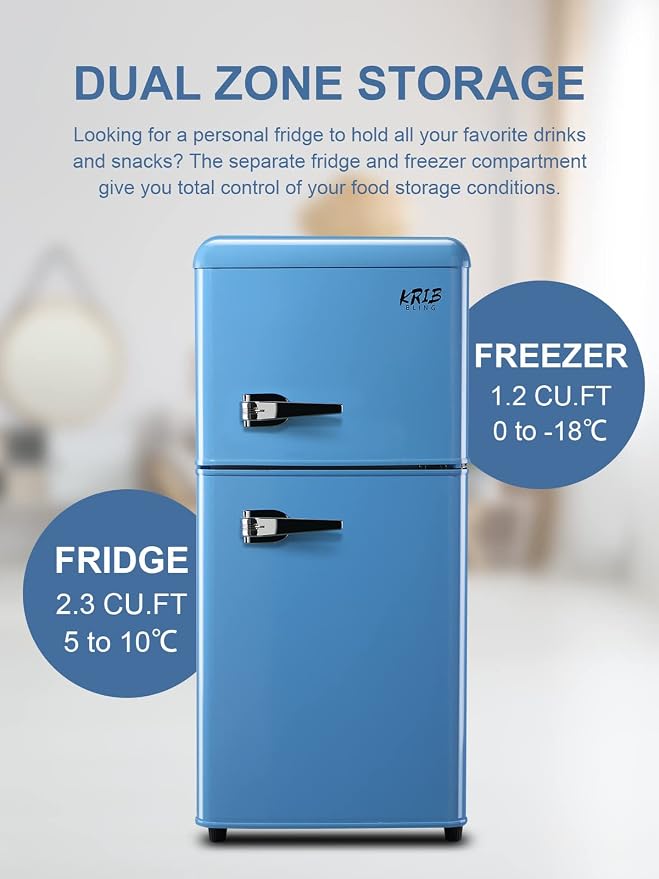 Mini Fridge Compact Refrigerator Small Refrigerator 7 Level Adjustable - Image 3