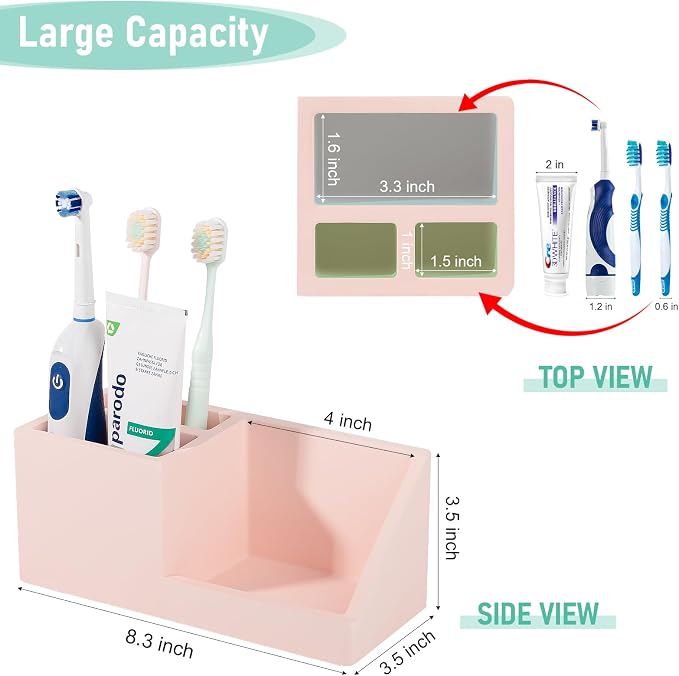 Diatomite Toothbrush Holders for Bathrooms, Quick Dry Electric Tooth Brush and - Image 6