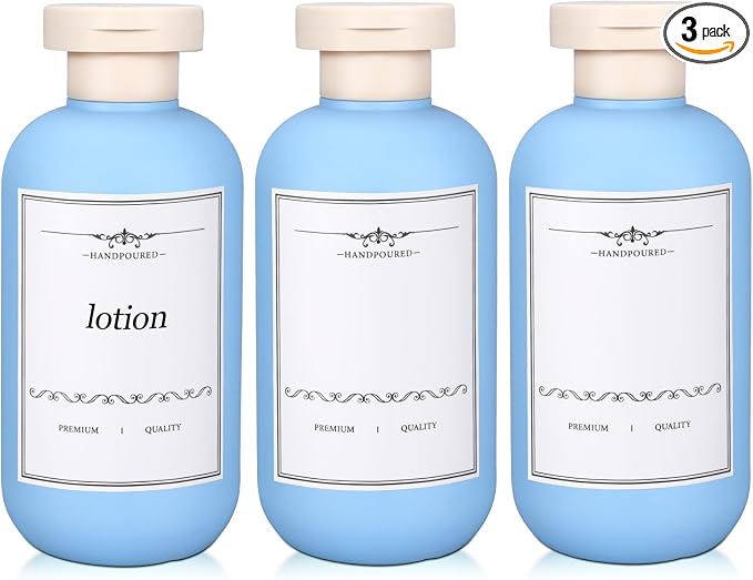 3 PACK Travel Shampoo Bottle, Empty Plastic Squeeze Bottles 6.8oz by UMETASS