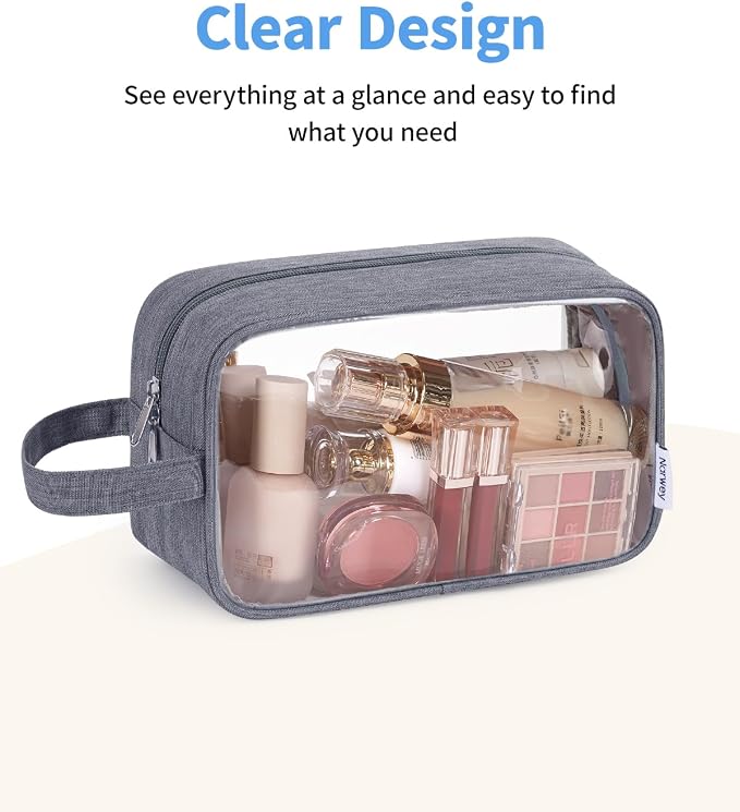 Narwey Travel Toiletry Bag for Women Traveling Dopp Kit Men Travel Bag for - Image 2
