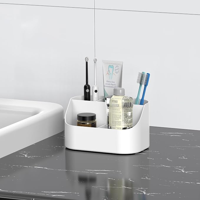 Countertop Toothbrush Holders for Bathrooms, Plastic Toothpaste and Electric - Image 6