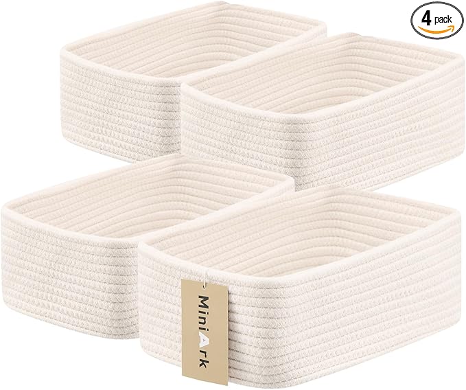 Small Storage Baskets for Organizing | Closet Organizer Bins | Shelf Toy Basket by MiniArkStorageBasketsHome