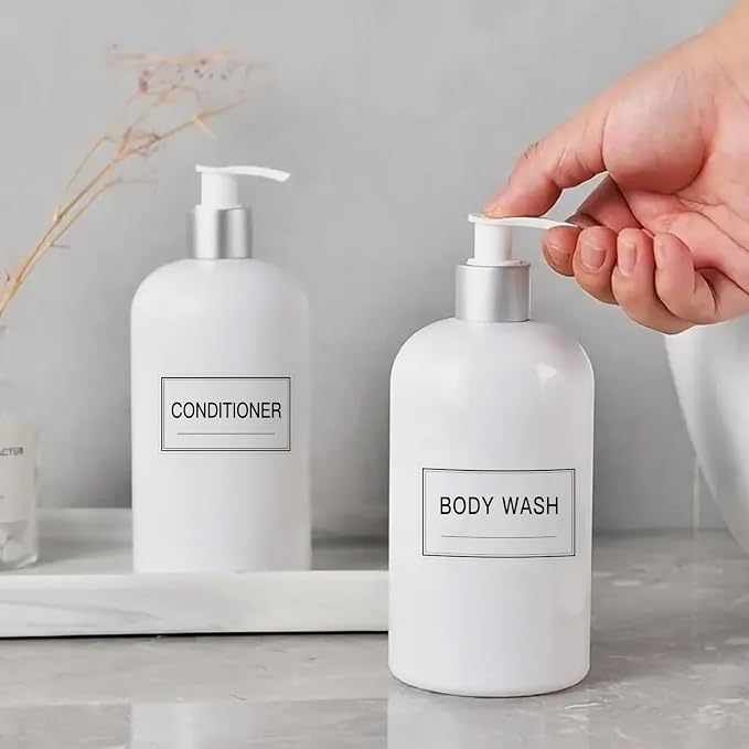 48PCS Clear Waterproof Labels for Bottles, Shampoo and Conditioner Dispenser - Image 7
