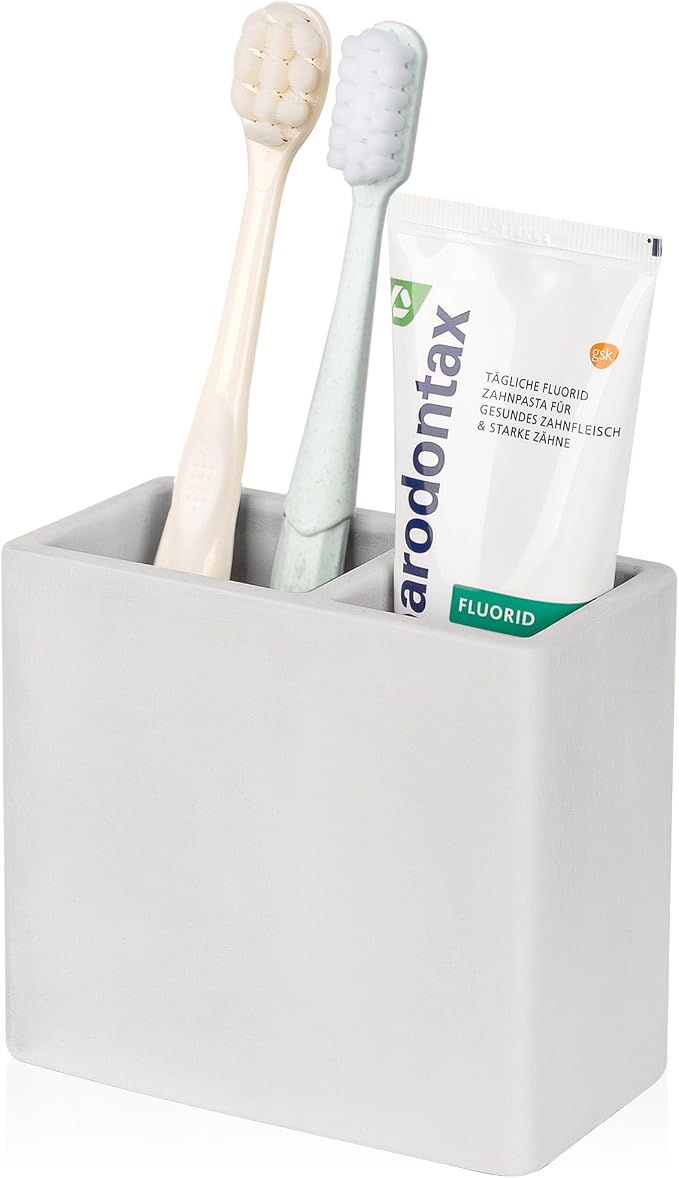Diatomite Toothbrush Holder 2 Slots Tooth Brush Holder by Heagoale