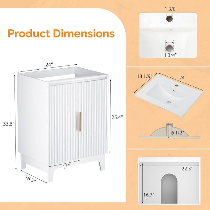 VINGLI 24 Inch Bathroom Vanity - Image 2