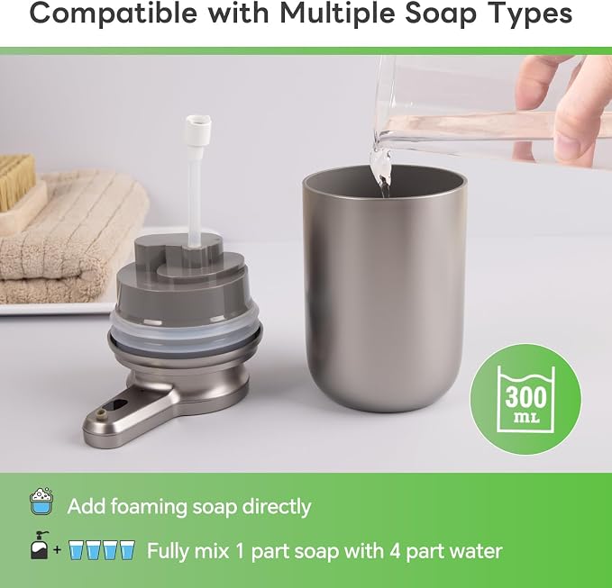 LAOPAO Automatic Foaming Soap Dispenser Plastic, Rechargeable Touchless Foam - Image 4