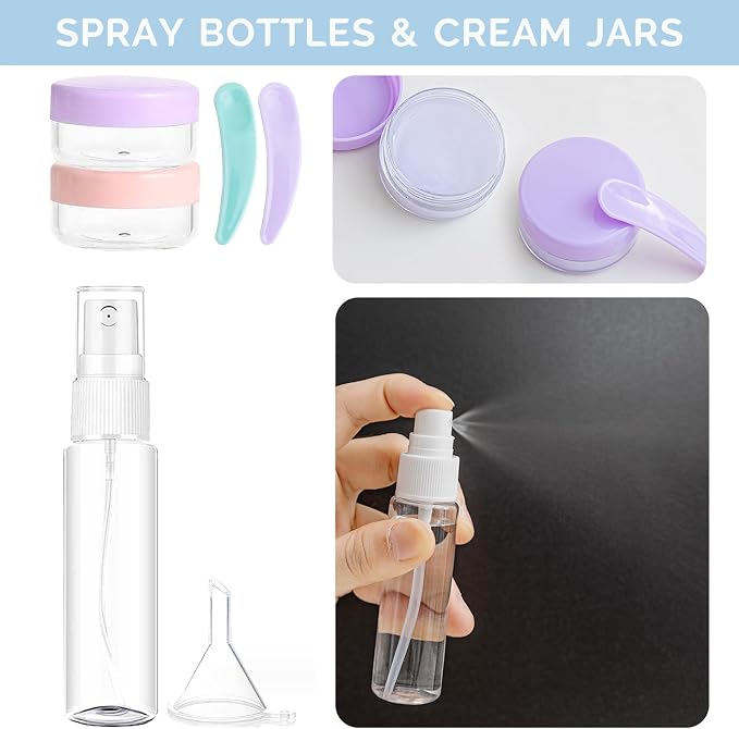 20 Pack Travel Bottles Set for Toiletries, TSA Approved Leak Proof Travel Size - Image 7