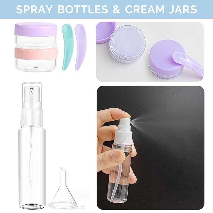 20 Pack Travel Bottles Set for Toiletries TSA Approved, Leak Proof Travel Size - Image 8