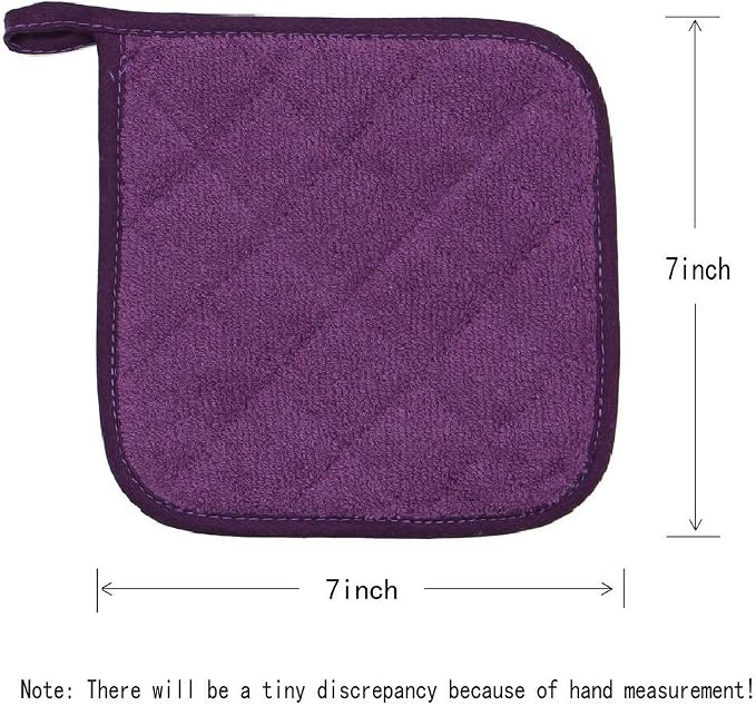 Cotton Pot Holders Cotton Made Machine Washable Heat Resistant Everyday Kitchen - Image 5