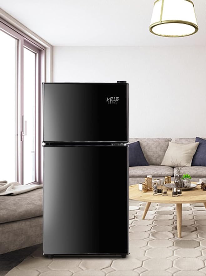 Refrigerator 3.5 Cu.Ft with Freezer, Vintage Double Door, Lock Fresh, 7 Level - Image 4