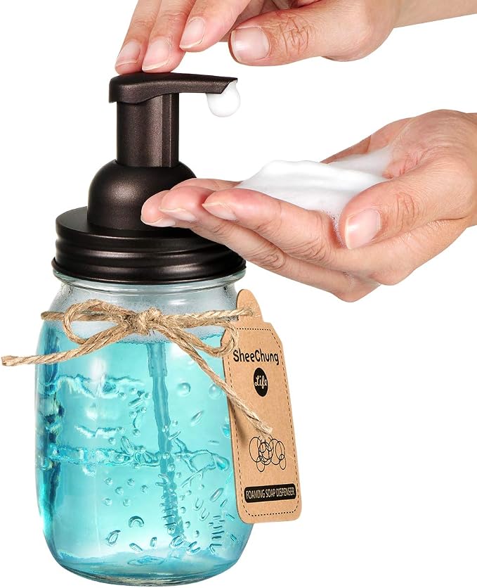 SheeChung 2 Pack Mason Jar Foaming Soap Dispenser Lids - Image 3