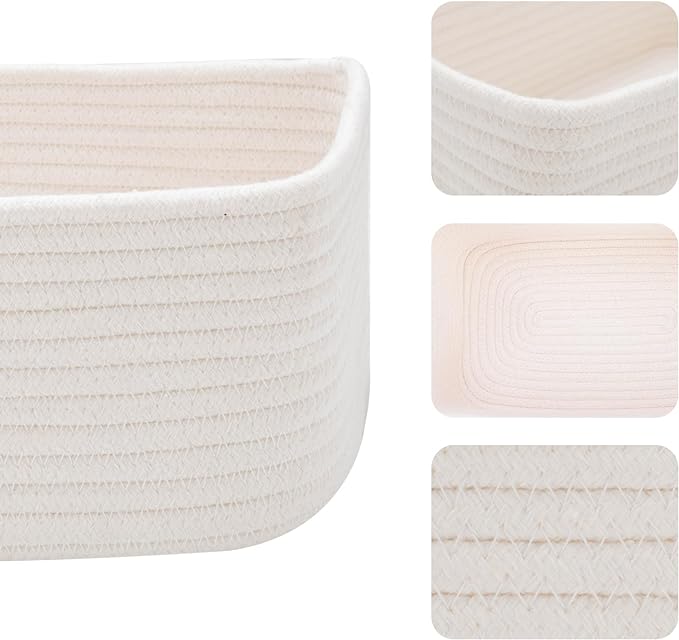 Small Storage Baskets for Organizing | Closet Organizer Bins | Shelf Toy Basket - Image 3