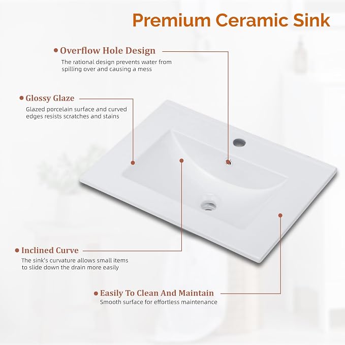 VINGLI 24 Inch Bathroom Vanity - Image 6
