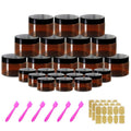 4oz Plastic Jars with Lids 4 oz Amber Plastic Containers with Lids + 20g Sample by AMORIX