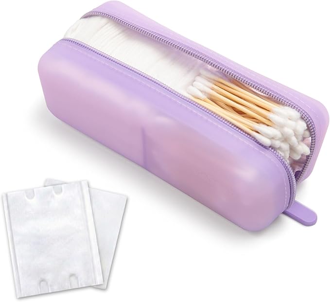 Cotton Pad Swab Travel Case – 2-in-1 Portable Waterproof Qtips Dispenser by VisFresh