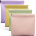 4 Pack 4.7"×4.7" Small Pouches for Purse, Snap Closure Organizer Pouch by Muswelf