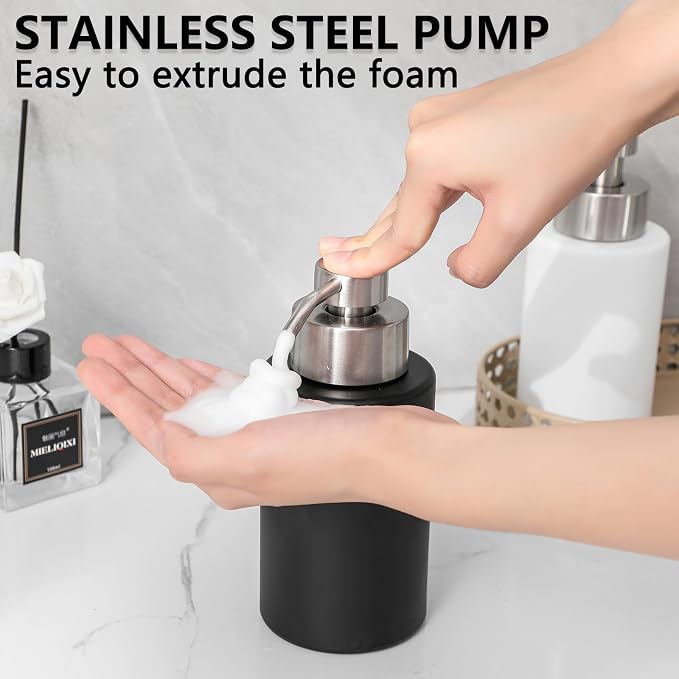 Foaming Soap Dispenser Set, 12 Oz Glass Hand Soap Dispenser - Image 5