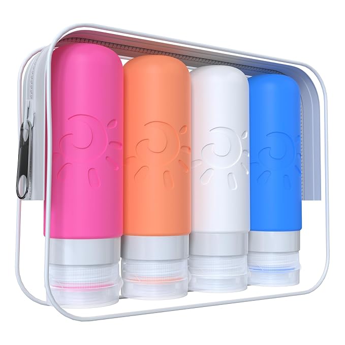 Travel Bottles for Toiletries, TSA Approved Travel Containers 3oz Leak Proof by ZAFIT