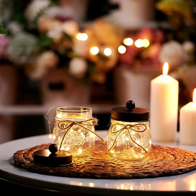 Amolliar Mason Jar Bathroom Accessories Set - Image 8
