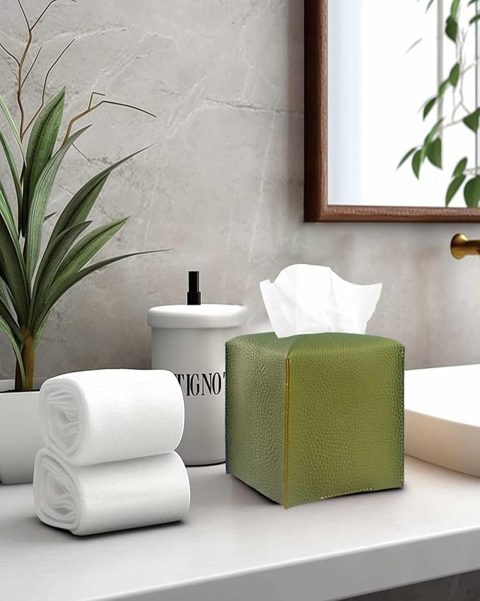 Green Tissue Box Cover Square – - Image 4