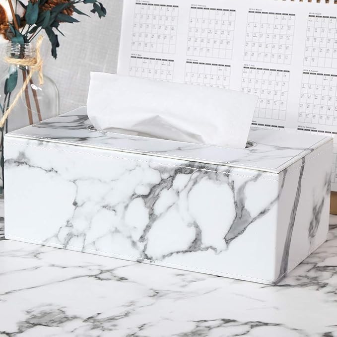 KINGFOM Rectangular PU Leather Tissue Box Cover - Image 4