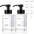 Foaming Soap Dispenser 2 Pack, 12oz/350ml Glass Foaming Hand Soap Dispenser Set by Unknown