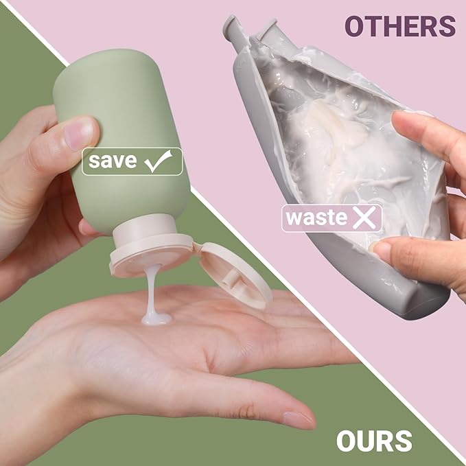 ASEVAT 3.4 oz Travel Bottles for Toiletries, Leak Proof Squeeze Bottles - Image 4