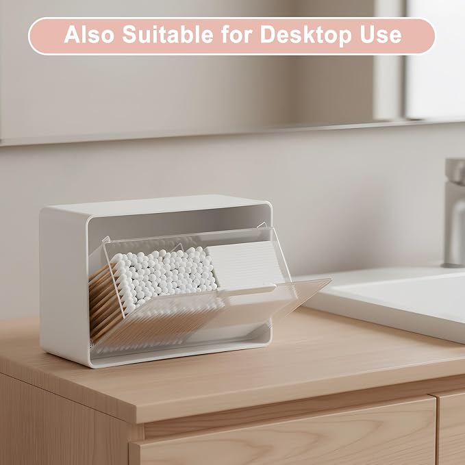 Qtip Holder, 2 Pack Wall Mount Qtip Holder Organizers - Image 8