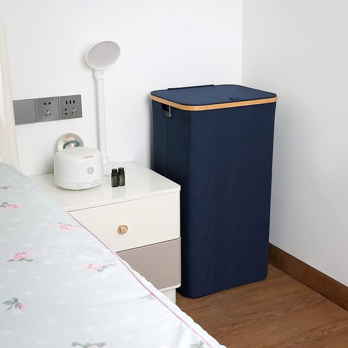 efluky Laundry Basket with Lid and Removable Bag, 100L Tall Laundry Hamper with - Image 7