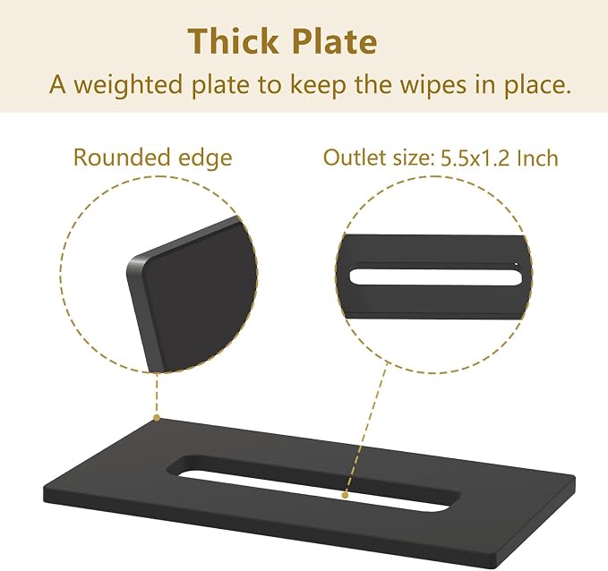 Wipes Holder Container Refillable, Acrylic Dispenser Box - Image 3