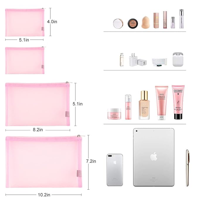 EASYFUN Mesh Pouch, Make up Bag - Image 2