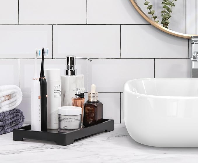 Luxspire Vanity Tray, Toilet Tank Tray, Resin Kitchen Tray Decorative Jewelry - Image 6