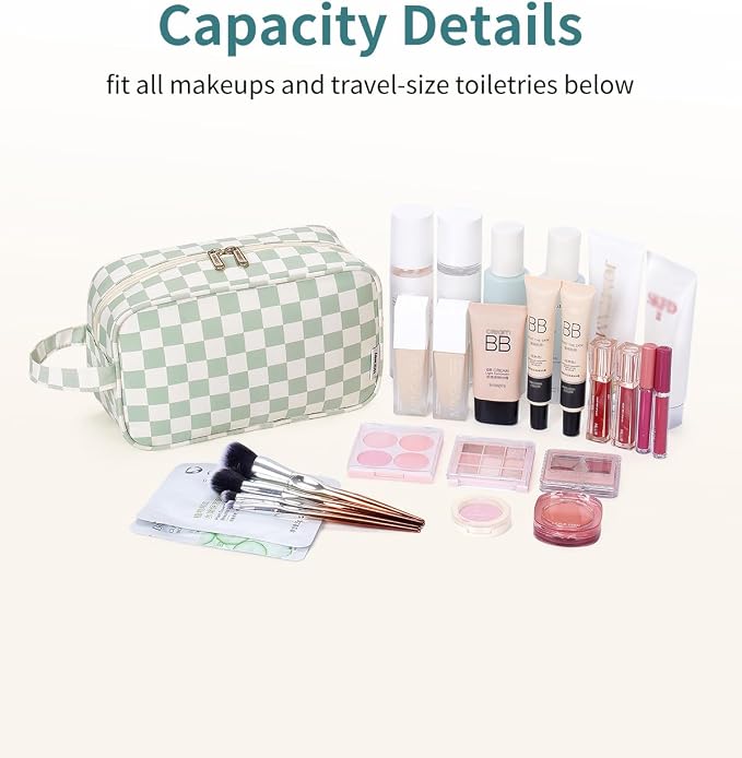 Narwey Travel Toiletry Bag for Women Traveling Dopp Kit Men Travel Bag for - Image 3