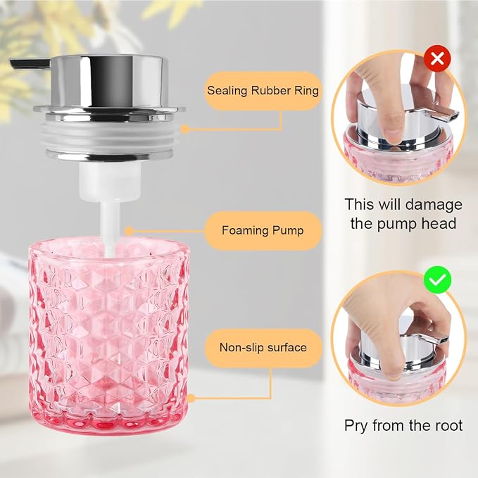 10 Oz Glass Hand Soap Dispenser - Image 6
