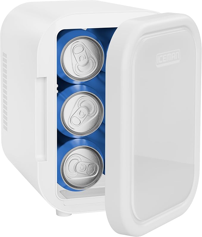 Iceman Portable Mini Fridge – Fits 6 x 12 oz Cans, Cooler and Heater Mini Fridge by Iceman