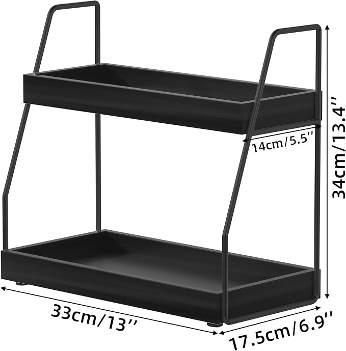 ZGO 2-Tier Modern Bathroom Counter Organizer, Wooden Sink Organizer Shelf - Image 3