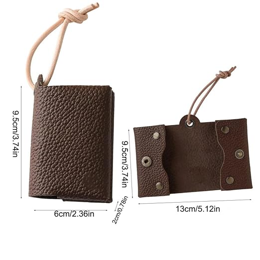 Pocket Tissue Holder, Facial Paper Storage Case Leather Tissue Pouch - Image 2