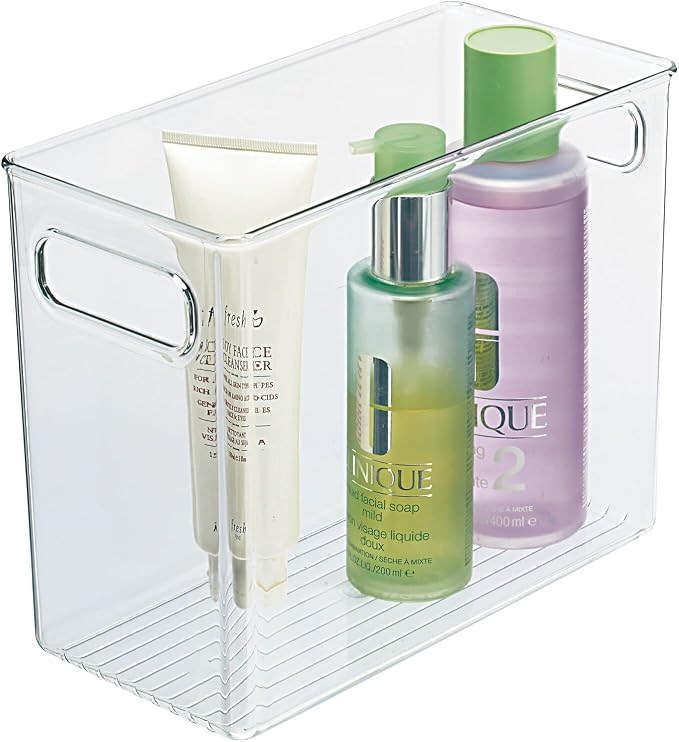 mDesign Tall Modern Stackable Plastic Storage Organizer Bin Basket - Image 9