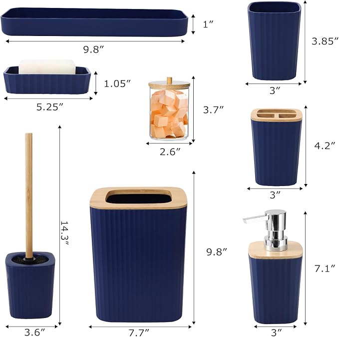 Blue Bathroom Set - Image 6