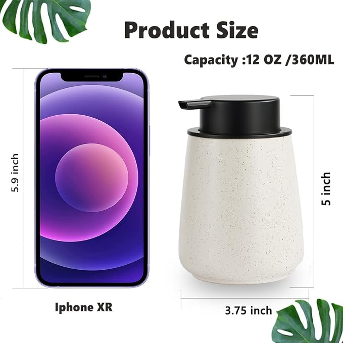 12Oz Ceramic Liquid Soap Dispenser - Image 5