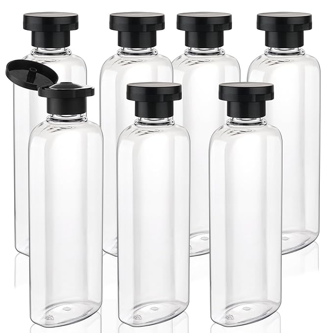 Travel Shampoo and Conditioner Bottles 7.7oz 7 Pack Leak Proof Squeeze Bottles by wowang